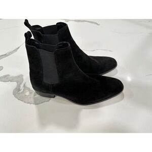 Shoe The Bear Chelsea Boots Suede Leather Ankle Pull‎ On Black 44